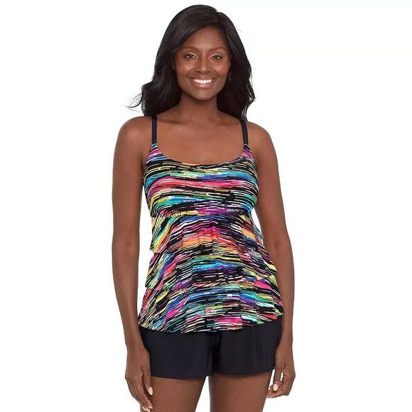 Longitude Great Lengths Womens 16 One Piece Swim Romper Dress Bathing Suit NEW - Picture 1 of 10